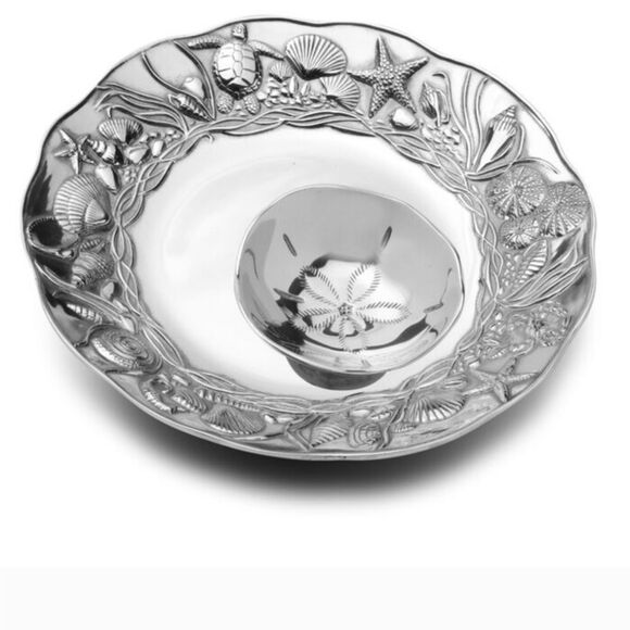 Wilton Armetale Aluminum Coastal Chip And Dip Server - Picture 1 of 11